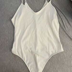 American Eagle Outfitters Cream Ribbed Top